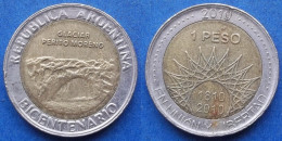 ARGENTINA - 1 Peso 2010 "Glacier Perito Moreno" KM# 160 Monetary Reform (1992) - Edelweiss Coins - Argentine