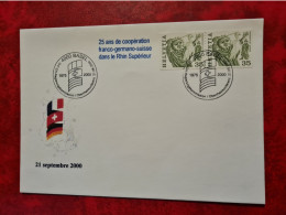 Lettre / Carte 2000  BASEL 25ANS COOPERATION FRANCO GERMANO SUISSE RHIN SUPERIEUR - Cartas & Documentos