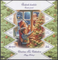 2023, Romania, Tree Celebrations, Children, Christmas, Santa Claus, Windows, Souvenir Sheet, MNH(**), LPMP 2446a - Ongebruikt