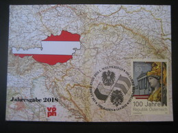 Österreich- VÖPh Jahresgabe 2018 Mit Sondermarke 100 Jahre Republik Österreich - Brieven En Documenten