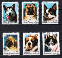 BENIN. YT N° 956/956E Obl 2000 Serie Complete - Hunde