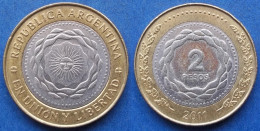 ARGENTINA - 2 Pesos 2011 KM# 165 Monetary Reform (1992) - Edelweiss Coins - Argentina