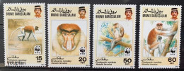 Brunei 1991, WWF - Proboscis Monkey, MNH Stamps Set. - Brunei (1984-...)