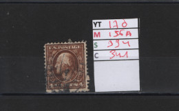 PRIX FIXE Obl 170 YT 156A MIC 334 SCOT 341 GIB George Washington 1908 1909 58/05 - Used Stamps