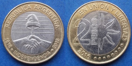 ARGENTINA - 2 Pesos 2016 "200th Anniversary Of Independence" KM# 184 Monetary Reform (1992) - Edelweiss Coins - Argentinië