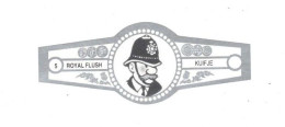 5) Bague De Cigare Série Tintin Blanche Grise Royal Flush Kuifje Agent De Police En Superbe.Etat - Objets Publicitaires