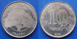 ARGENTINA - 10 Pesos 2018 "Calden" KM# 189 Monetary Reform (1992) - Edelweiss Coins - Argentina