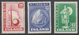 Iceland      .       Yvert    .      182/184     .     *      .      Mint-hinged - Unused Stamps