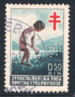 Kingdom Of Yugoslavia Charity Stamp TBC 1938, Yugoslav League Against Tuberculosis, Red Cross, Used - Usati