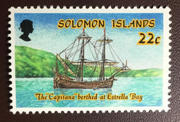 Solomon Islands 1988 25c Independence Anniversary Watermark Crown To Right MNH - Islas Salomón (1978-...)