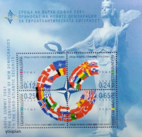 Bulgaria 2001, NATO Summit In Sofia, MNH S/S - Unused Stamps