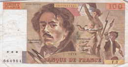 100 Francs "Delacroix" 1978---Série  F 3--NON HACHURE - 100 F 1978-1995 ''Delacroix''