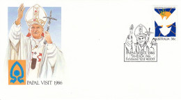 AUSTRALIA Cover 12-21,popes Travel 1986 - Papi