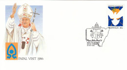 AUSTRALIA Cover 12-22,popes Travel 1986 - Papi
