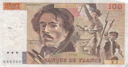 100 Francs "Delacroix" 1978---Série  K 2--NON HACHURE - 100 F 1978-1995 ''Delacroix''