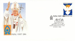 AUSTRALIA Cover 12-27,popes Travel 1986 - Papi