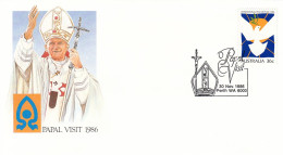 AUSTRALIA Cover 12-28,popes Travel 1986 - Papi