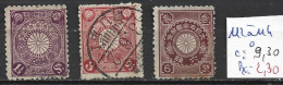 JAPON 112 à 14 Oblitérés Côte 9.30 € - Used Stamps