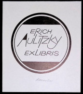 EX LIBRIS ROLAND ROVEDA Per ERICH AULITZKY L27b-F01 #4 - Ex-libris