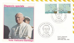 VATICAN Cover 12-30,popes Travel 1987,Chile - Papi