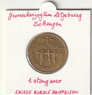 GETTONE-PRECURSORI EURO- 1 LUSSEMBURGO (MDG14.7 - Private Proofs / Unofficial