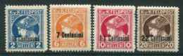 AUSTRIAN MILITARY POST In ITALY 1918  Newspaper Stamps.MNH / **.  Michel 20-23A - Ungebraucht