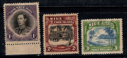 Nioué 1938 Mi. 58-60 Neuf * MH 100% Îles Cook, King George V - Niue