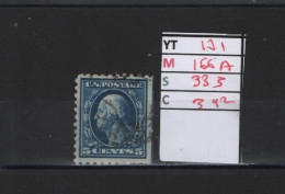 PRIX FIXE Obl 171 YT 166A MIC 333 SCOT 342 GIB George Washington 1908 1909 58/05  Dentelé 3 Cotés - Used Stamps