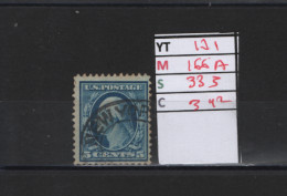 PRIX FIXE Obl 171 YT 166A MIC 333 SCOT 342 GIB George Washington 1908 1909 58/05 - Used Stamps
