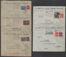 PORTUGAL /EARLY 1950's - 5 AIRMAIL COVERS  ==> FRANCE (ref 5436) - Lettres & Documents