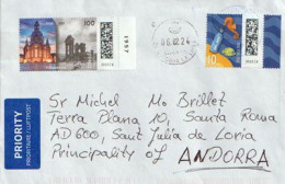 Frauenkirche, Dresden 1957 - 2015 , Letter 2024 To Andorra, With Arrival Postmark - Brieven En Documenten