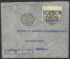 F10 - Egypt 1938 Airmail Cover -  Alexandria To Amsterdam Netherlands - Covers & Documents