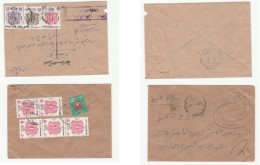 Multi OFFICiAL STAMPS Reg EGYPT Covers (2 Cover) - Lettres & Documents