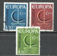 0552B-SERIE COMPLETA PORTUGAL1966 Nº 993/995 EUROPA - Usado