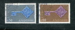 "ANDORRA (fr.)" 1968, Mi. 208/209 Gestempelt (60003) - Gebraucht