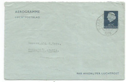 Nederland Aerogramme C.40 JULIANA  Simple Use Haarlem 25nov1965 To Bahrain SCARCE DESTINATION - Brieven En Documenten