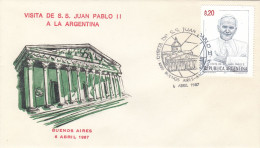ARGENTINA Cover 12-40,popes Travel 1987 - Papi