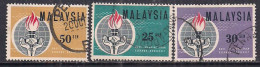 Malaysia 1964 QE2 Set Of 3  SG 9-11 Used ( A305 ) - Fédération De Malaya
