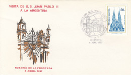 ARGENTINA Cover 12-47,popes Travel 1987 - Papi