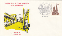 ARGENTINA Cover 12-48,popes Travel 1987 - Papi