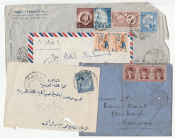 4 EGYPT Covers 1950s - 1960s? Various Stamps Cover - Briefe U. Dokumente