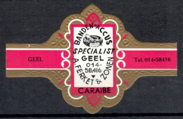 SIGARENBAND CARAIBE - GEEL - A. FERKET & ZONEN - Bagues De Cigares