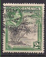 Jamaica 1938  KGV1 2d Coco Palms Used SG 124b ( M1070 ) - Jamaica (1962-...)