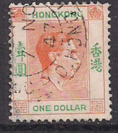 Hong Kong 1938-52 KGV1 $1 Orange SG 156 Used ( H1111 ) - Unused Stamps