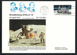 ETATS UNIS Ca.1972: FDC "Alunissage De Apollo 16" - 1971-1980