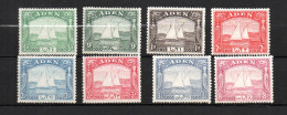 Aden 1937 Set Dau/Ship Stamps (Michel 1/8) MLH - Aden (1854-1963)