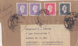 Fg De Lettre Du 3° éch. Obl. Journée Du Timbre St Raphaél Le 15/3/47 Sur 1f X 2, 1f50 Et 4f50 Dulac N° 689, 691, 696 - 1944-45 Maríanne De Dulac