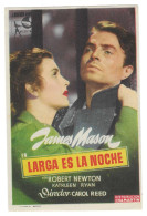 Programa Cine. Larga Es La Noche. James Mason. 19-1708 - Bioscoopreclame