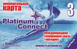 UZBEKISTAN - Platinum Connect By Uzbektelecom Prepaid Card 3 Units, Exp.date 31/12/06, Used - Uzbekistan