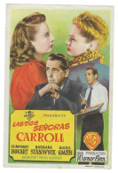 Programa Cine. Las Dos Señoras Carroll. Hunphrey Bogart. 19-1713 - Publicidad